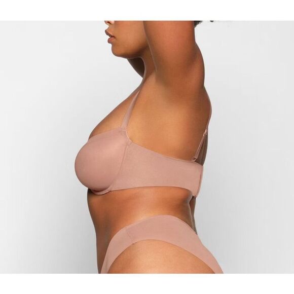 SKIMS Mesh Unlined Balconette Bra 36D Sienna - Picture 4 of 7